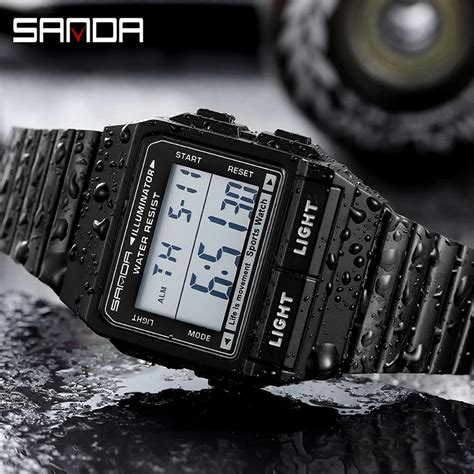 Sanda Reloj Electr Nico De Lujo Para Hombre Cron Grafo A Prueba De