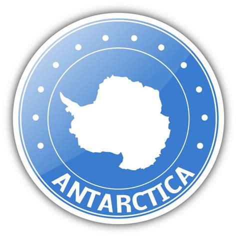 Antarctica Map Glossy Car Bumper Sticker Decal Ebay