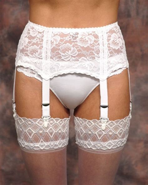 Premier Lingerie Gia Wide Lace 6 Strap Suspender Garter Belt 24022