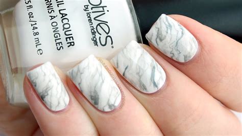 White Marble Nail Art Tutorial YouTube