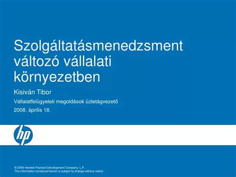 PPT Szolgáltatásmenedzsment változó vállalati környezetben PowerPoint