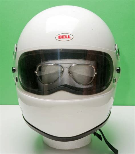 1980s Vintage Bell Star Motorcycle Helmet Size 75 White Etsy