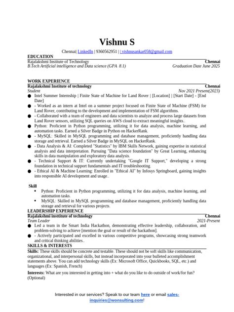 Make A Copy Wonsulting Resume Template Resources Pdf