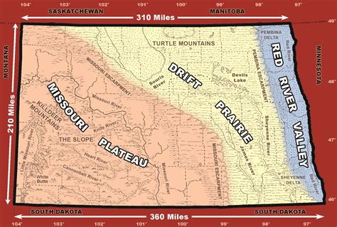 Section 3 Three Natural Regions Of North Dakota 4th Grade North