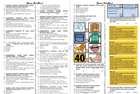 8 Sınıf Türkçe Yazım Kuralları Konu Kavrama Testi PDF 2 HangiSoru