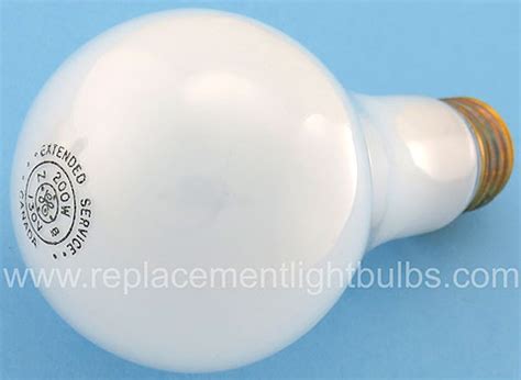 GE 200A 99 IF 200W 130V A21 Extended Service Light Bulb