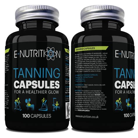 Tanning Tablets 100 Capsules Safe And Healthy Natural Deep Tan