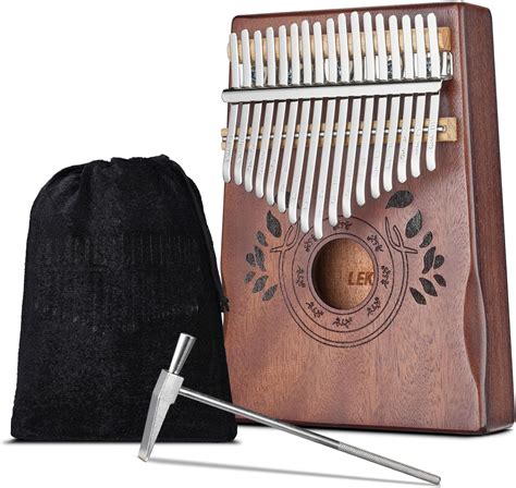 Kalimba 17 Keys LEKATO Kalimba Instrument Thumb Piano C Key Mahogany