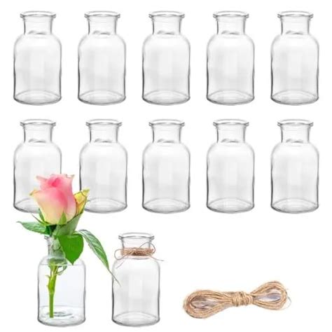 Lot De Mini Vases En Verre Ml Petits Vase Fleurs Vases De