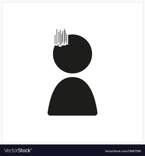 Emotion anime icon sad in simple black design Vector Image