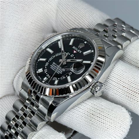 Rolex Sky Dweller Stainless And Gold Black Dial Jubilee 326934