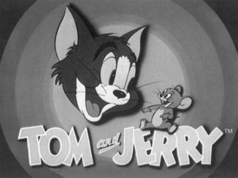 Tom And Jerry Logo Black And White