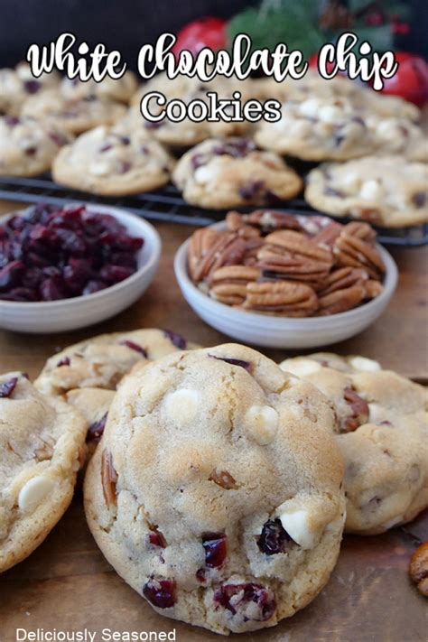 White Chocolate Chip Cookies With Cranberries And Pecans