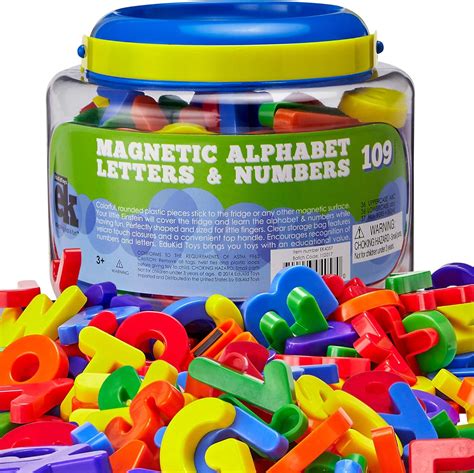 Amazon.com: EduKid Toys ABC Magnets - 109 Magnetic Alphabet Letters ...