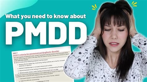 Premenstrual Dysphoric Disorder Pmdd The Severe Form Of Pms Youtube