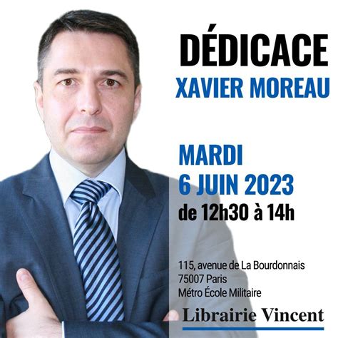 Xavier Moreau dédicacera à la Librairie Vincent le 6 juin 2023 medias