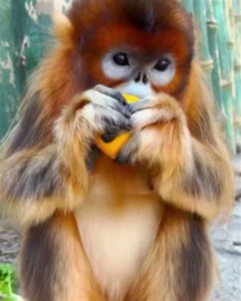 Collection 95 Pictures Golden Snub Nosed Monkey Enjoying Free Snacks