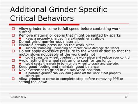Portable Grinder Safetyppt