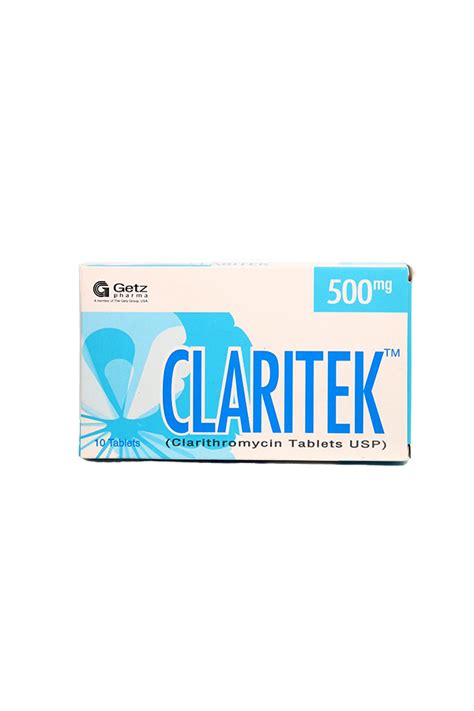 Getz Claritek Clarithromycin 500mg Tab 10 S LifePlus