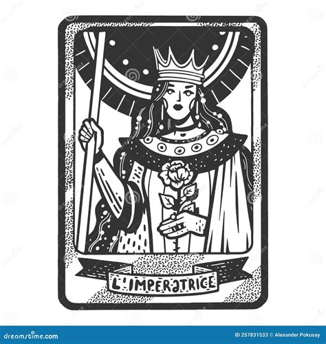 Tarot Playing Card Empress Sketch Vector Cartoondealer