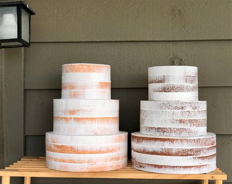 Fakefaux Naked Gold Cake For Display Etsy