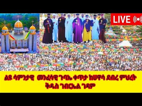 LIVE ልዩ ሳምንታዊ ቋሚ መንፈሳዊ ጉባኤ ቀጥታ ሀዋሳ ደብረ ምህረት ቅዱስ ገብርኤል ገዳም tube