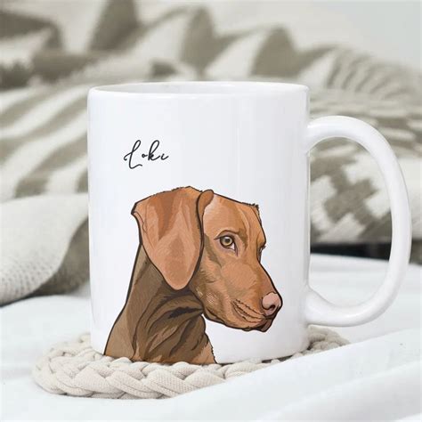 Custom Dog Pet Mug Aesthetic Dog Cat Mug Personalized Pet Portrait