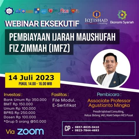 Iqtishad Consulting Webinar Eksekutif Pembiayaan Ijarah Maushufah Fiz