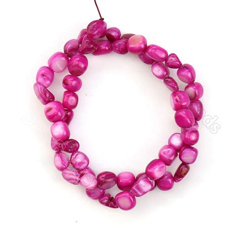 Pink Shell Nugget Beads For Jewelry Making Dearbeads