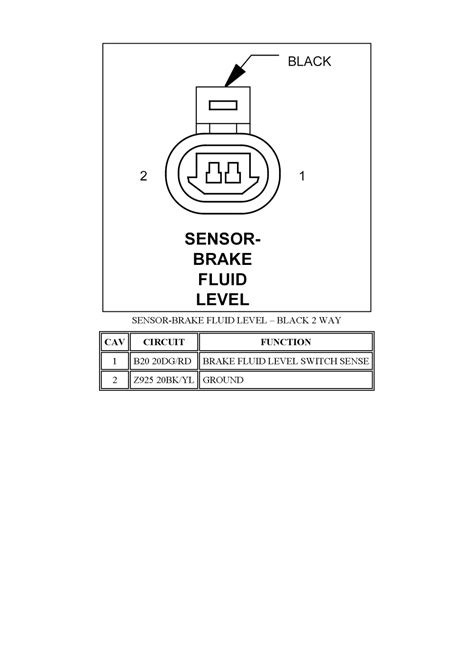 Brake Fluid Level Sensor Wiring Diagram Doearth