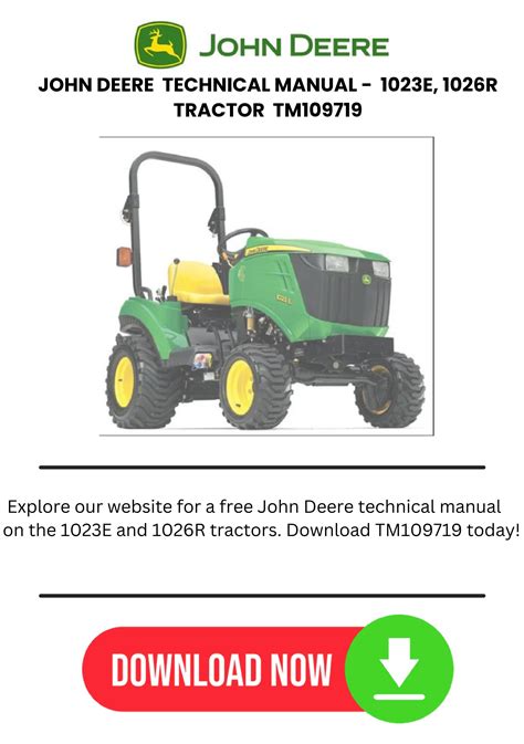 Free John Deere Technical Manual 1023e 1026r Tractor Tm109719 By Factory Manuals Issuu