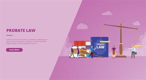 Probate Law Concept For Website Landing Homepage 3301413 Vector Art At