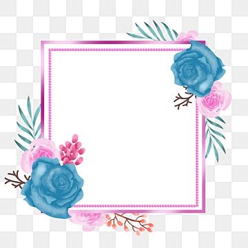 Floral Frame Rectangle Vector Hd PNG Images Rectangle Floral Frame