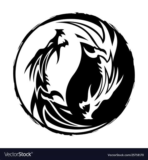 Dragon Yin Yang Symbol