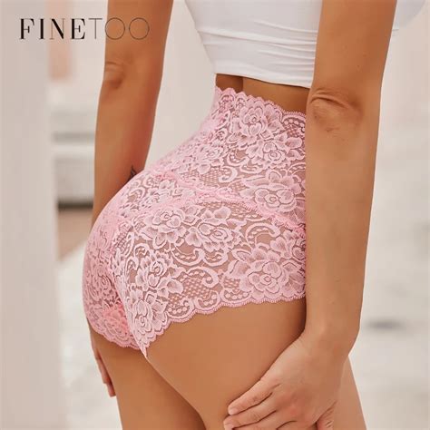 Finetoo Frauen Hohe Taille Unterhose Spitze Blumen Slips Sexy Aush Hlen