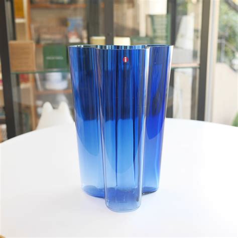 Wazon Szklany Alvar Aalto Vase Cm Ultramarine Blue Moaai Sklep