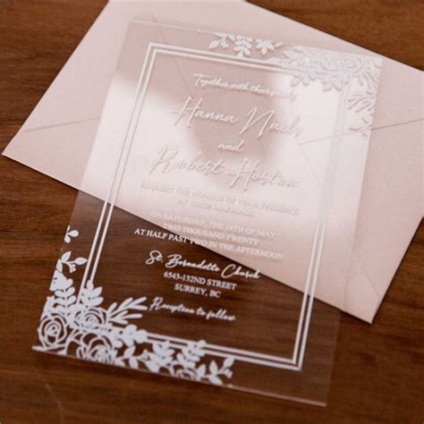 Chic And Affordable Acrylic Wedding Invitations Acrylic Invitations