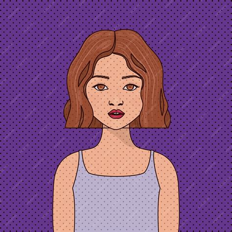 Premium Vector Young Woman Pop Art Style Vector Illustration Design