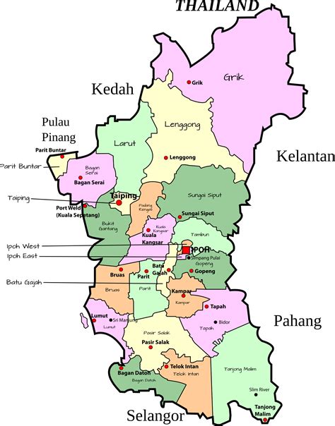 Clipart - Parliamentary map of Perak, Malaysia