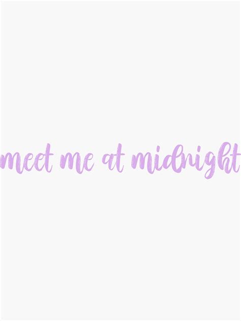 "Meet me at Midnight Lyrics Taylor Swift" Sticker for Sale by ...