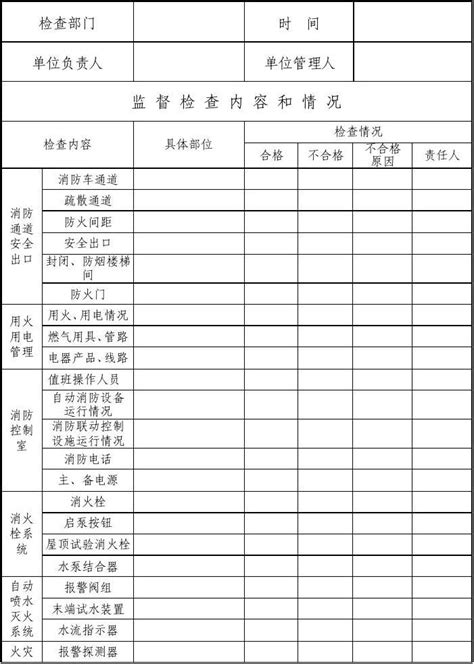 消防表格word文档在线阅读与下载免费文档