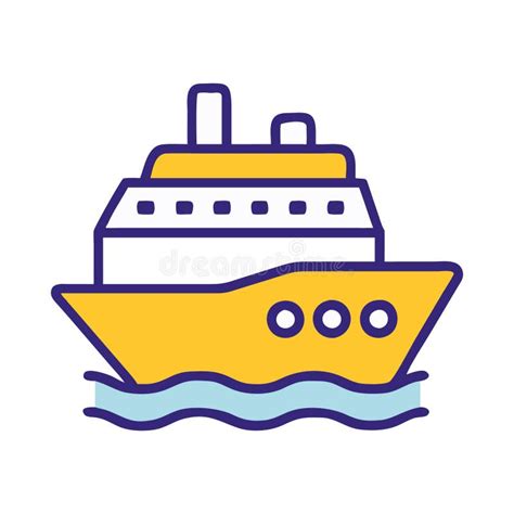 Passenger Cruise Ship Illustration Stock Illustration Illustration Of