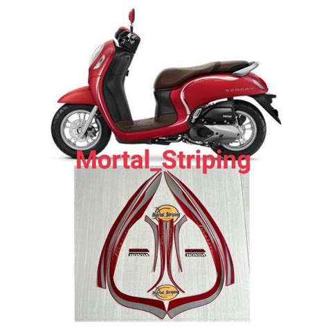 Jual STIKER STRIPING LIS BODY HONDA SCOOPY FI STYLISH NEW 2021 2022