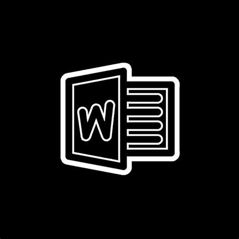 Microsoft Word Icon Black