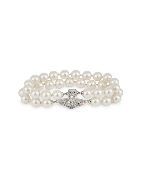 Vivienne Westwood Graziella Orb Pearl Bracelet In White Lyst UK