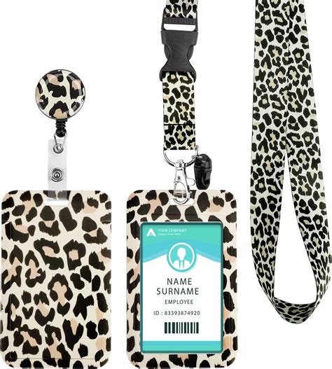 Id Ausweishalter Mit Lanyard Einziehbarer Schl Sselband Ausweishalter