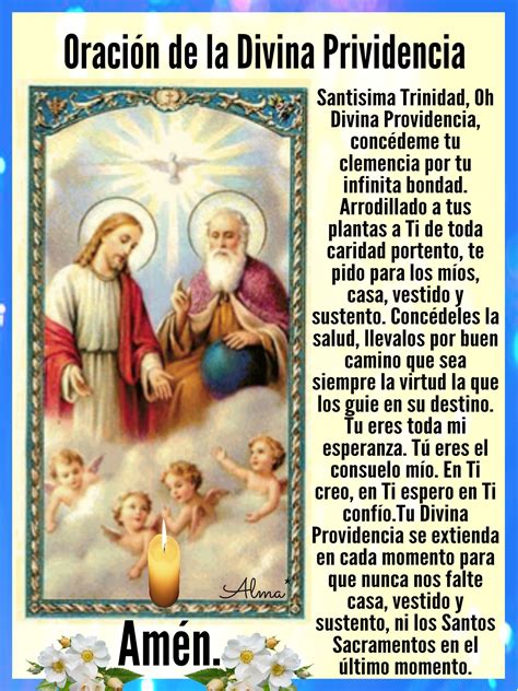 Oración de la Divina Prividencia Santisima Trinidad Oh Divina