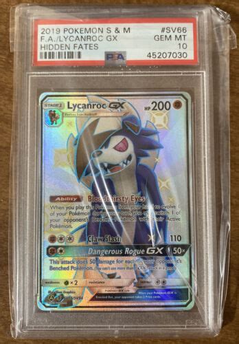 Mavin Pokemon Hidden Fates Lycanroc GX SV66 Full Art PSA 10 Ultra