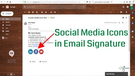 How To Create Gmail Signature With Social Media Icons And Logo Youtube