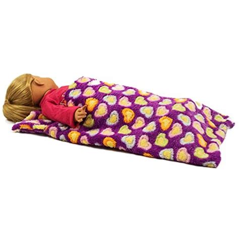 The Queen S Treasures 18 Inch Doll Accessories Soft Purple Sleeping Bag Bedding Accessories